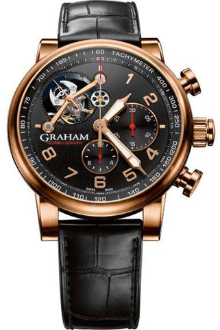 Graham Silverstone Tourbillograph Gold & Black Dial D 2TSAR.B04A