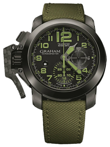 Graham Watch Chronofighter Oversize Ceramic Celcius Bezel Green S 2CCAU.G01A.T15N