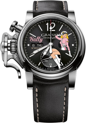 Graham Watch Chronofighter Vintage Nose Art Sally 2CVAS.B21A.BLACK LEATHER