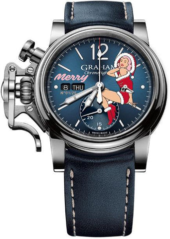 Graham Watch Chronofighter Vintage Nose Art Merry Limited Edition 2CVAS.U06A.L129S