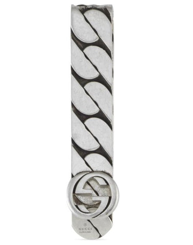 Gucci Interlocking G Motif Sterling Silver Money Clip YBF678646001