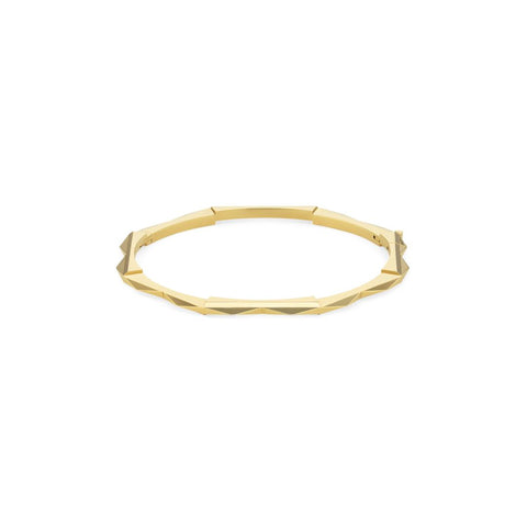 Gucci Link to Love 18ct Yellow Gold Studded 4mm Bangle D