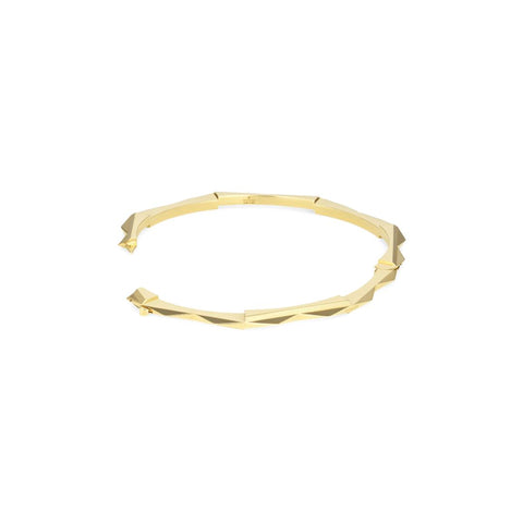 Gucci Link to Love 18ct Yellow Gold Studded 4mm Bangle D