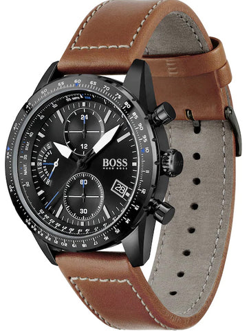 Boss Watch Pilot Edition Chrono Mens