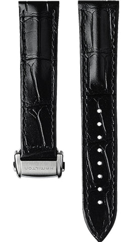 Hamilton Strap Jazzmaster Aligator Leather Black H600.324.116