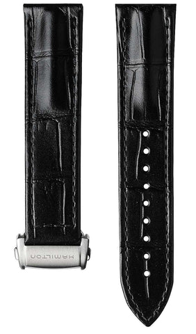Hamilton Strap Jazzmaster Aligator Leather Black H600.425.103