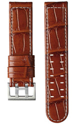 Hamilton Strap Khaki Aviation Aligator Leather Light Brown H600.647.102