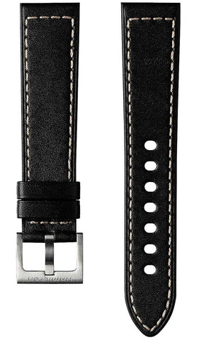 Hamilton Strap Khaki Field Leather Black H600.704.110