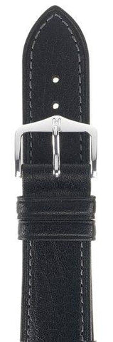 Hirsch Strap Camelgrain Black Large 18mm
