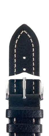 Hirsch Strap Buffalo Black Large 22mm