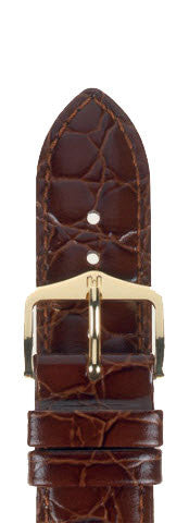 Hirsch Strap Crocograin Brown Medium 14mm