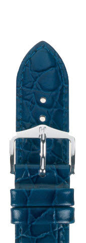 Hirsch Strap Crocograin Blue Medium 12mm
