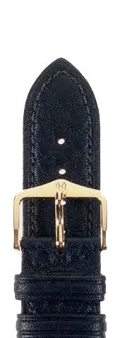 Hirsch Strap Camelgrain Black Large 20mm