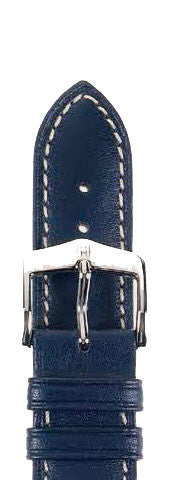 Hirsch Strap Heavy Calf Blue Large 24mm