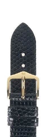Hirsch Strap Lizard Black Large 18mm