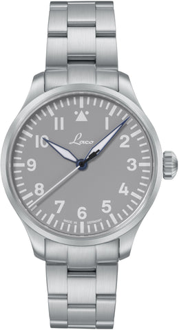 Laco Watch Flieger Basic Augsburg Grau 39 Bracelet 862161.MB
