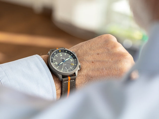 Laco Watch Pilot Frankfurt GMT Grau