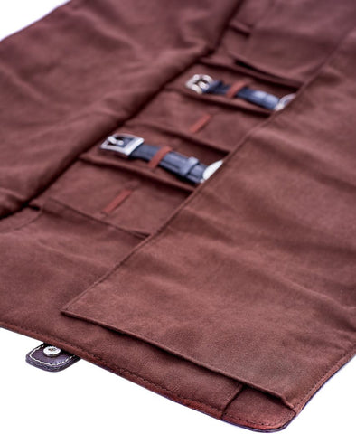 Leanschi Watch Case Chocolate Velvet Pouch