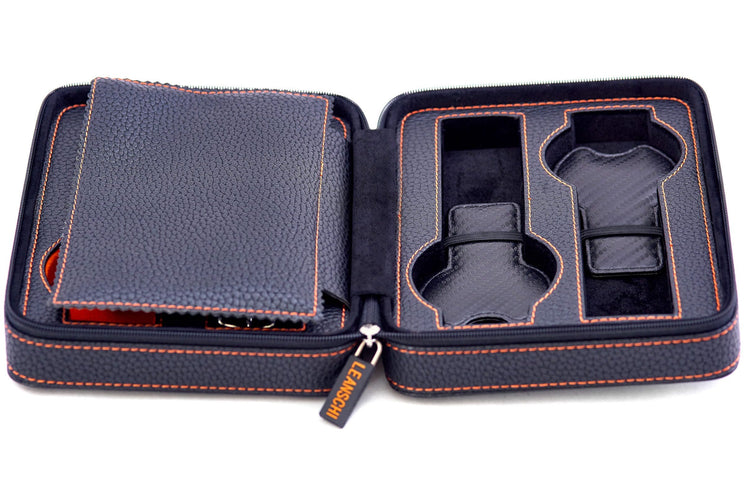 Leanschi Watch Case Black And Orange