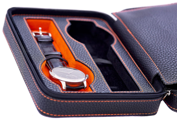 Leanschi Watch Case Black And Orange