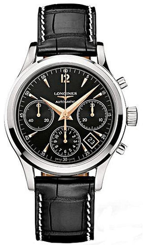 Longines Watch Column Wheel Chronograph Mens L2.750.4.56.3