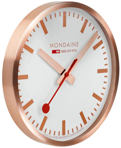 Mondaine Clock Wall Kitchen Copper Watch