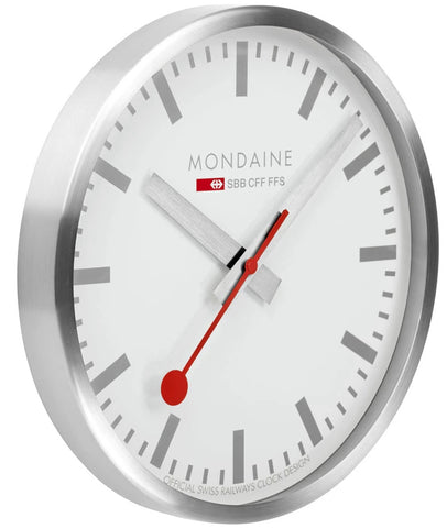 Mondaine Clock Wall Kitchen Silver Watch
