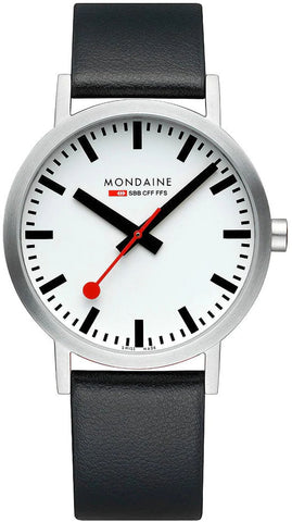 Mondaine Classic White Watch