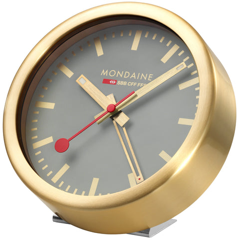 Mondaine Clock Alarm Good Gray Watch