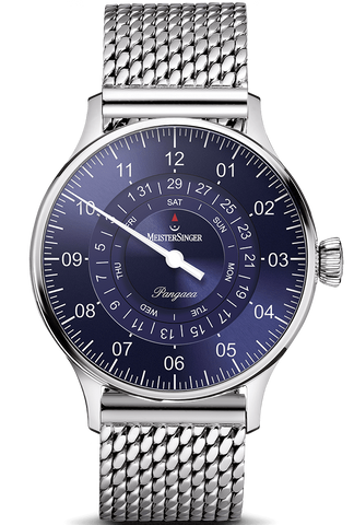 MeisterSinger Watch Pangaea Day Date Milanaise Bracelet PDD908 Milanaise Bracelet