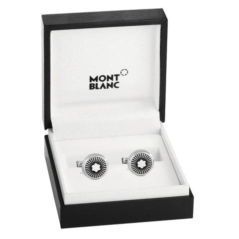 Montblanc Cufflinks Round Star MOP Rays