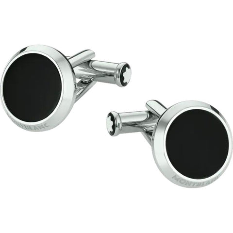 Montblanc Cufflinks Meisterstuck Black Onyx 112896