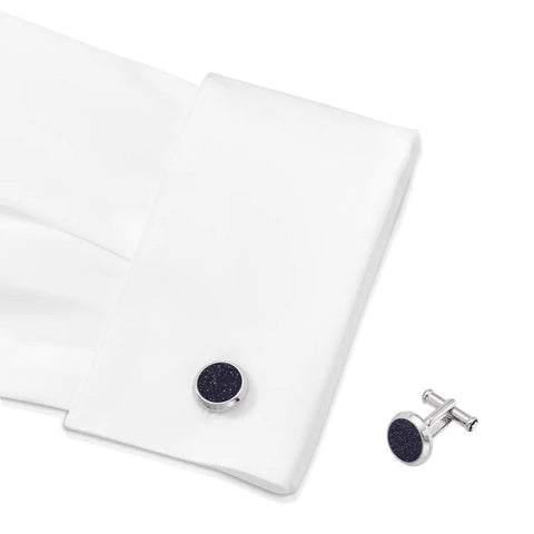 Montblanc Cufflinks Meisterstuck Blue Goldstone Inlay