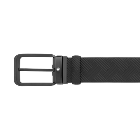 Montblanc Belt Extreme 3.0 Leather Pin Buckle 35mm Black 130587.