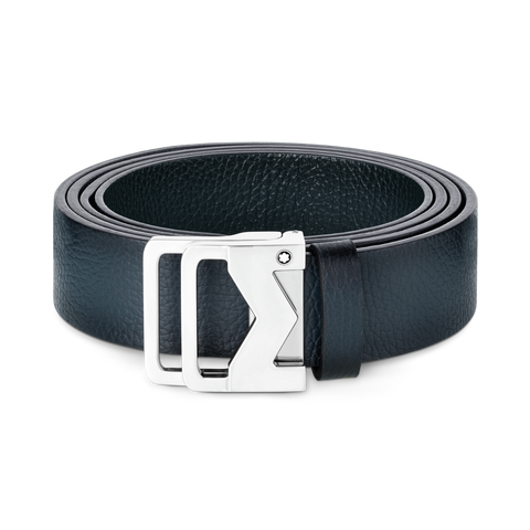 Montblanc M Buckle Sfumato Blue 35 mm Leather Belt 131181