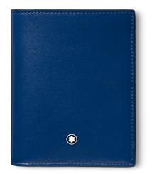 Montblanc Wallet Meisterstuck Compact 6cc Blue 129678.