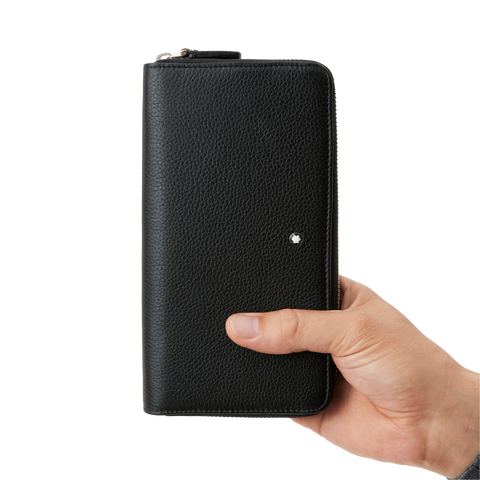 Montblanc Wallet Meisterstuck Soft Grain Zip Around 12cc Black D