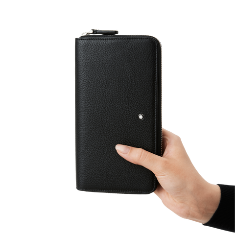 Montblanc Wallet Meisterstuck Soft Grain Zip Around 12cc Black D
