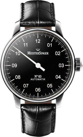 MeisterSinger N. 03 D AM902 Croco Print Black