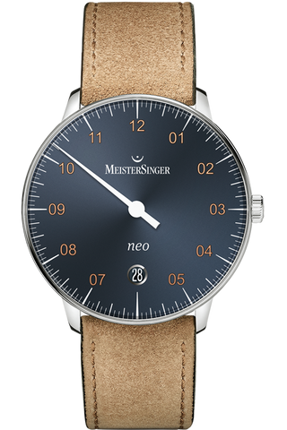 MeisterSinger Watch Neo Suede Cognac NE917G Suede Cognac