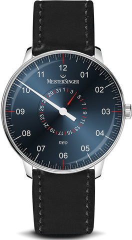 MeisterSinger Watch Neo Plus Pointer Date NED417 Shell Cordovan Black