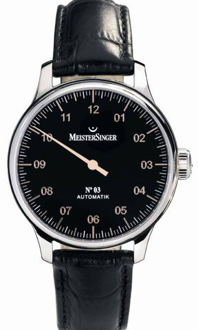 MeisterSinger N. 03 D BM904 Croco Print Black