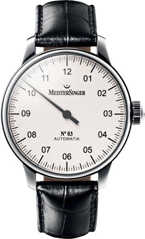 MeisterSinger Watch N. 03 AM901 Croco Print Black