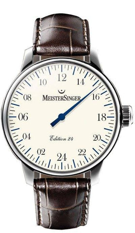 MeisterSinger International Edition 24 H D AM24B03 Croco Print Brown