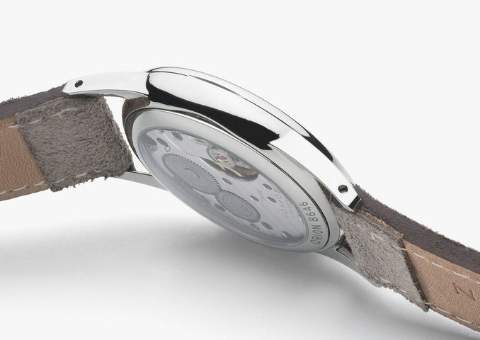 Nomos Glashutte Orion 33 Steel Back Watch