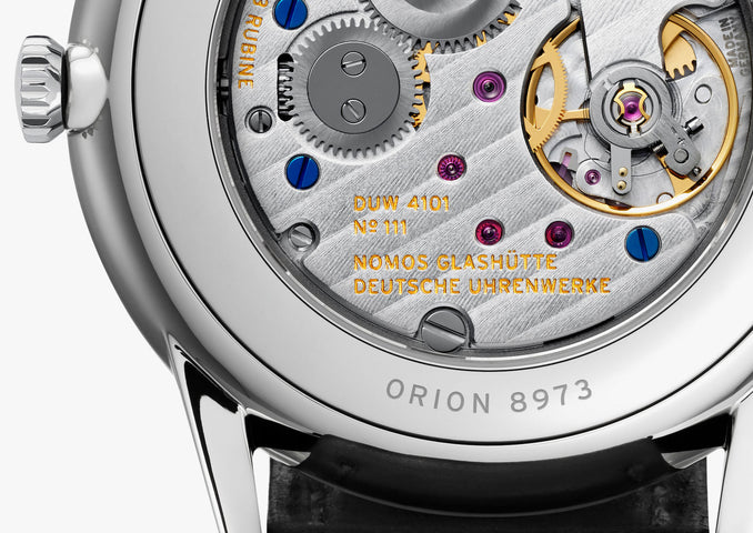 Nomos Glashutte Orion Datum Sapphire Crystal