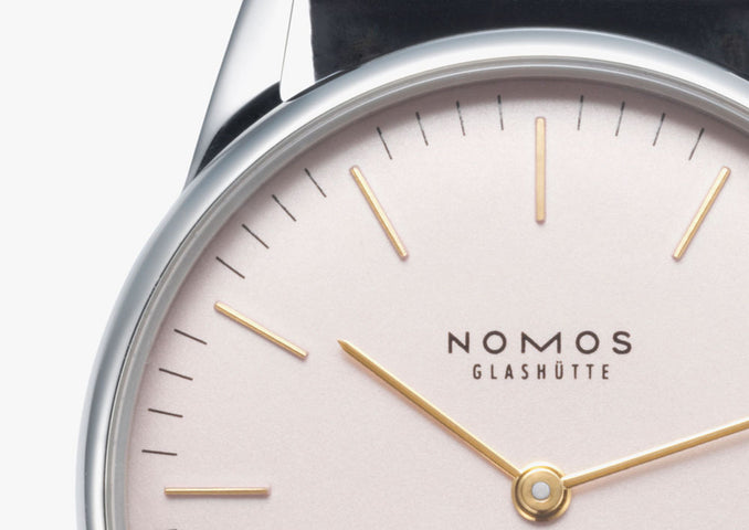 Nomos Glashutte Orion Rose Sapphire Crystal Watch