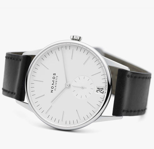Nomos Glashutte Orion White Datum Sapphire Crystal