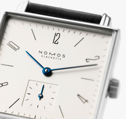 Nomos Glashutte Tetra White Steel Back Watch