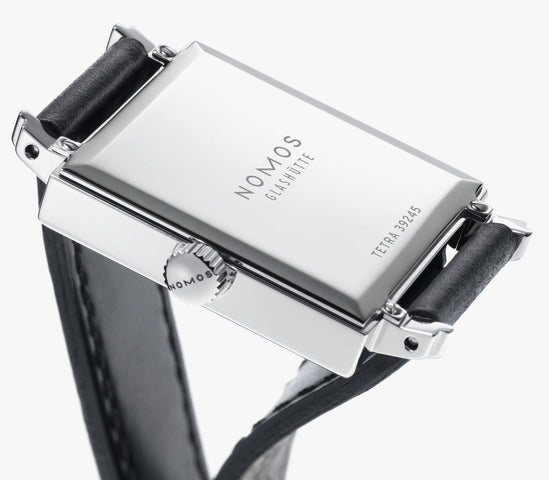 Nomos Glashutte Tetra White Sapphire Crystal Watch